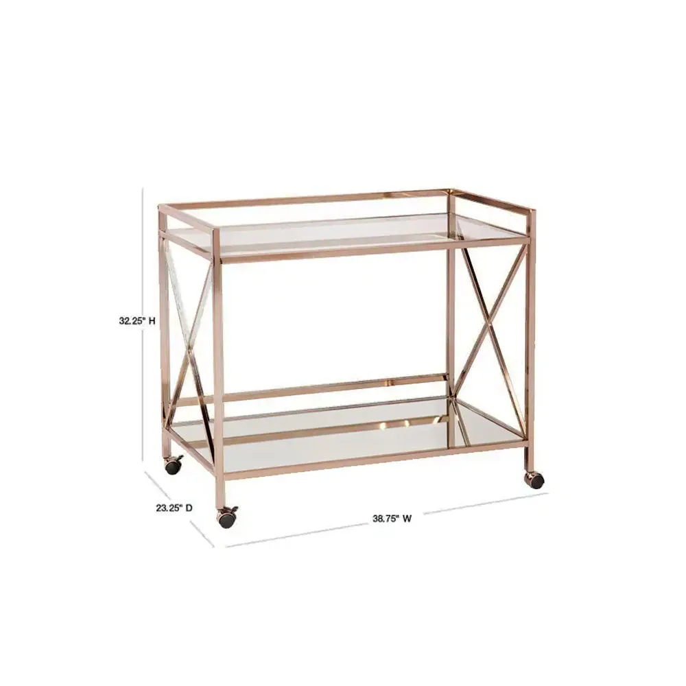 Black & White Classic Metal Bar Trolley