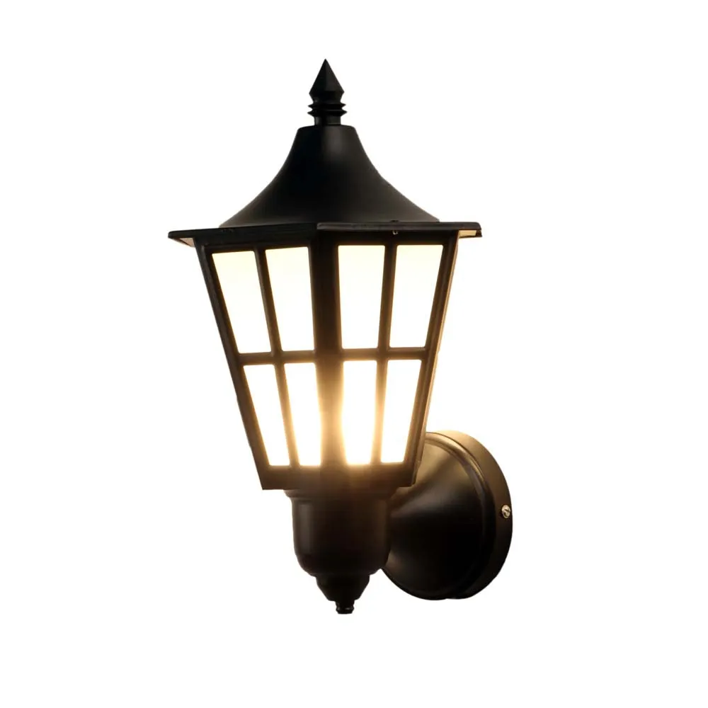 Black & White Iron Contemporary Outdoor Lamp Single Piece