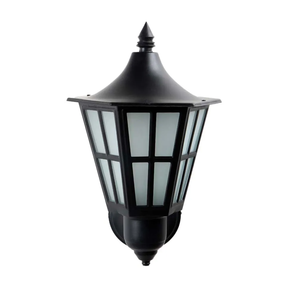 Black & White Iron Contemporary Outdoor Lamp Single Piece