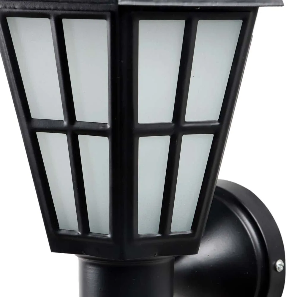 Black & White Iron Contemporary Outdoor Lamp Single Piece