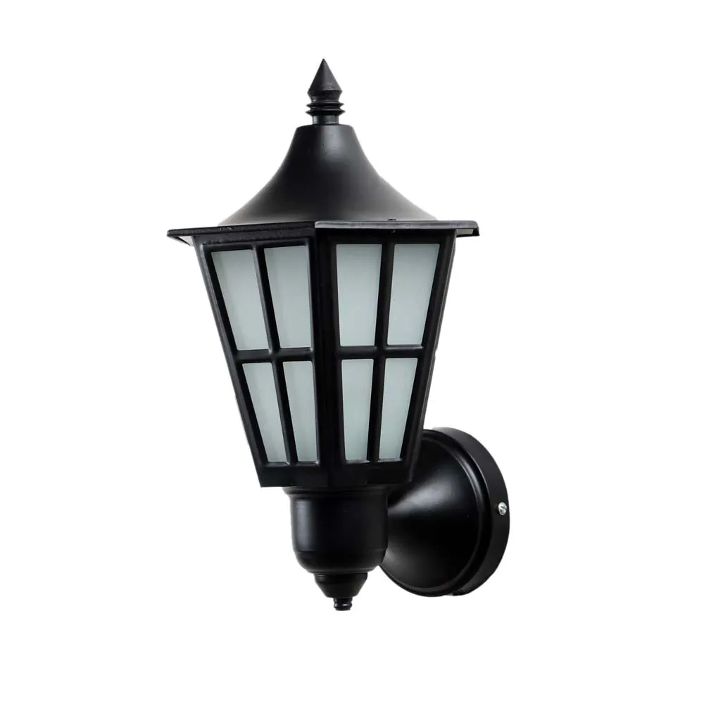 Black & White Iron Contemporary Outdoor Lamp Single Piece