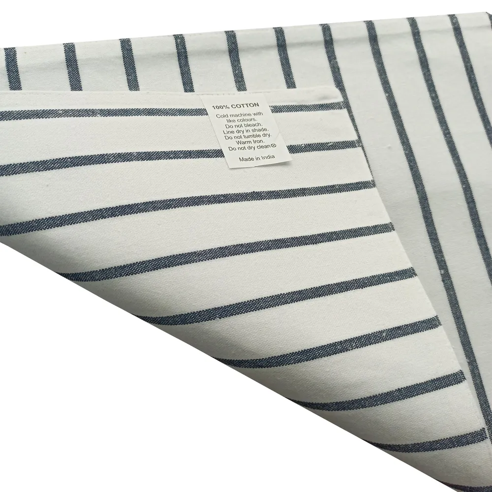 Black & White Striped Premium Cotton Placemats Set Of 6