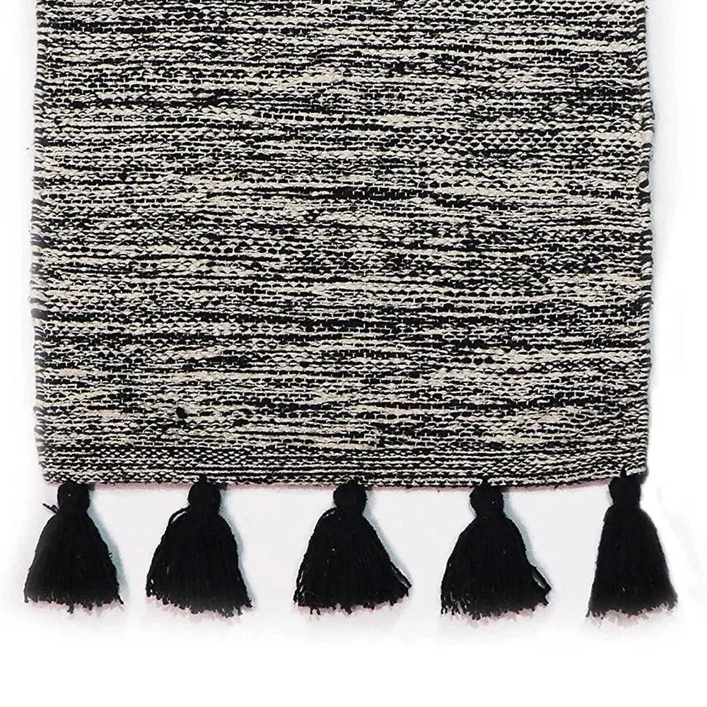 Black & White Tie Dye Cotton Table Runner