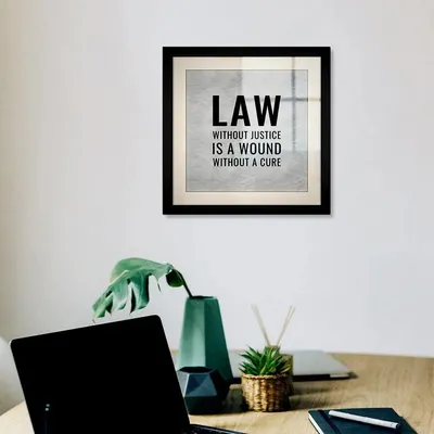 Black & White Typographic Framed Art for Lawyer's Office
