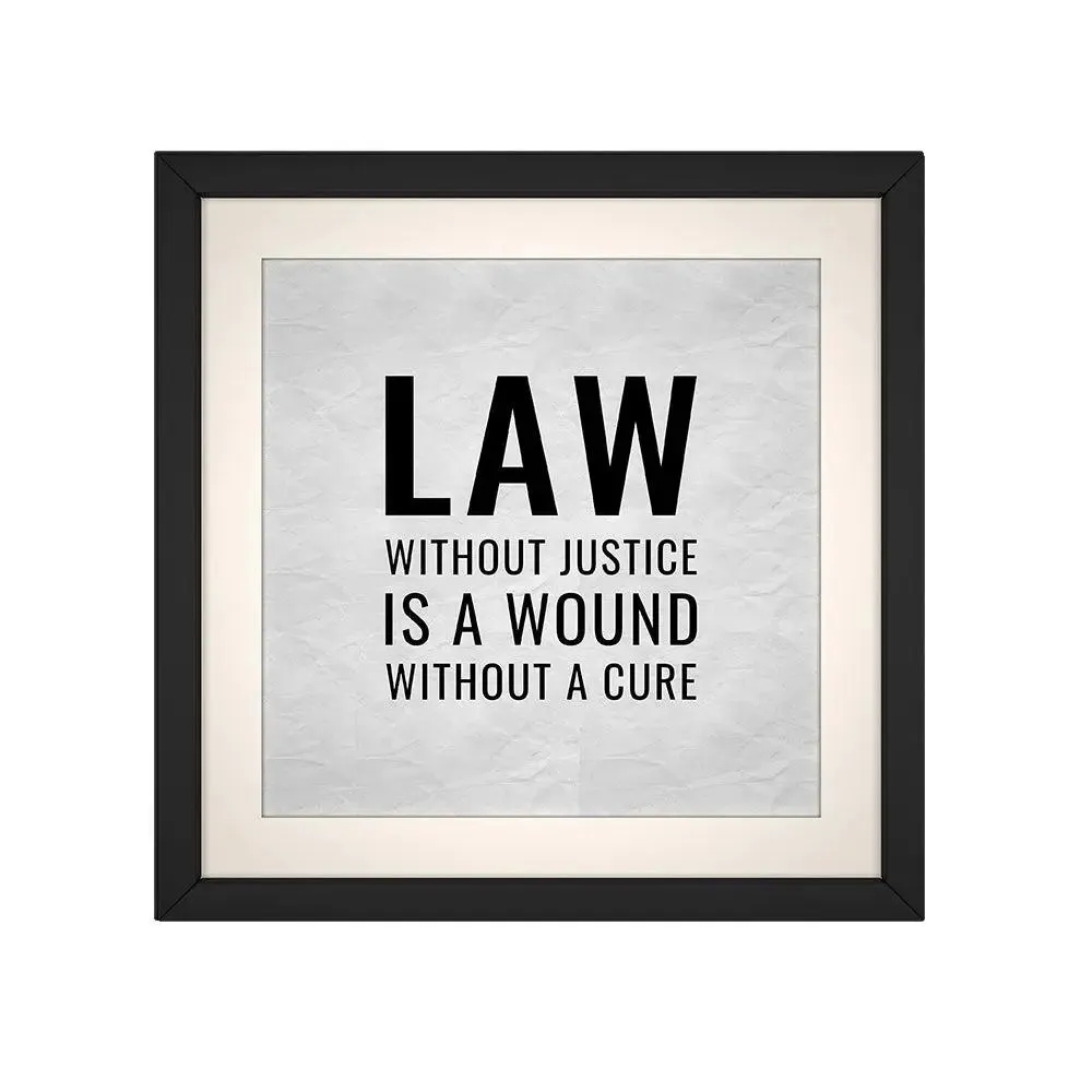 Black & White Typographic Framed Art for Lawyer's Office