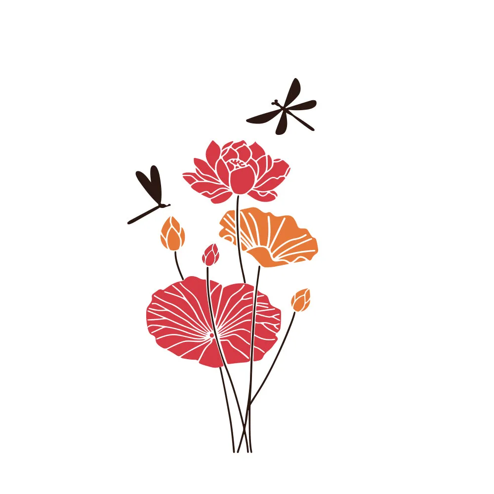 Blissful Night Flowers Wall Sticker