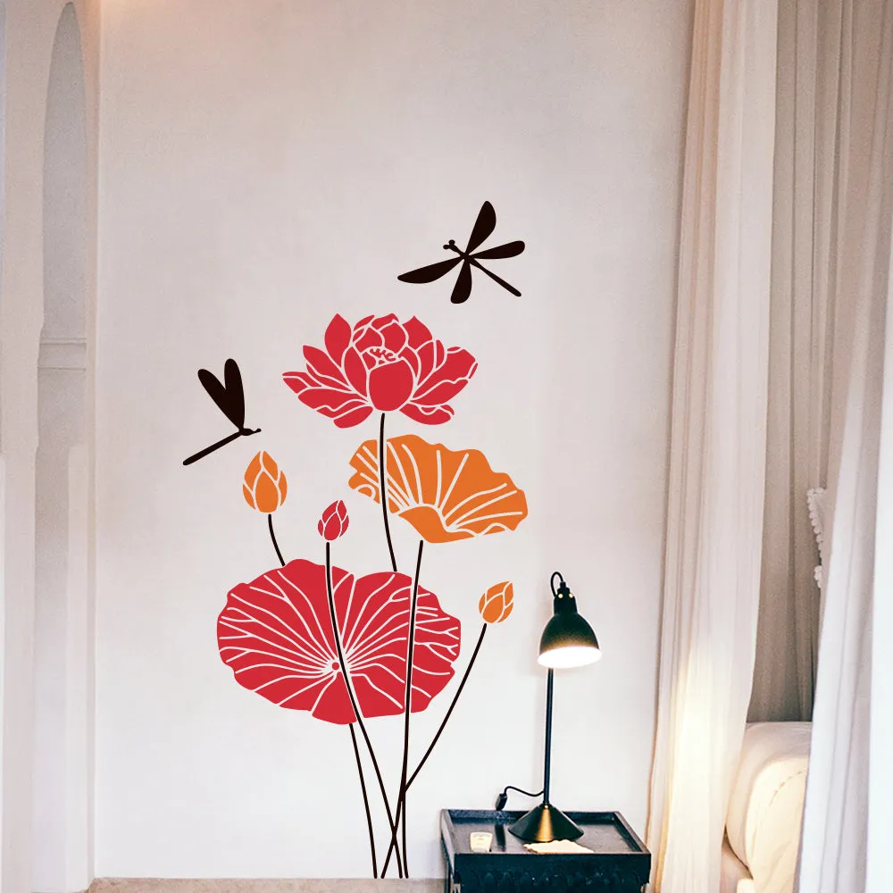 Blissful Night Flowers Wall Sticker