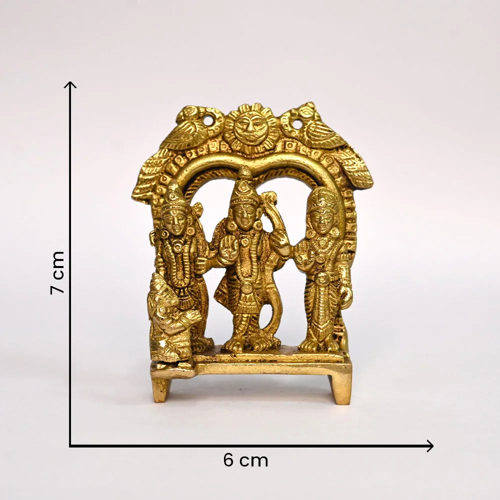 Blissful Ram Darbar Brass Finish Handmade Idol Set Of 1