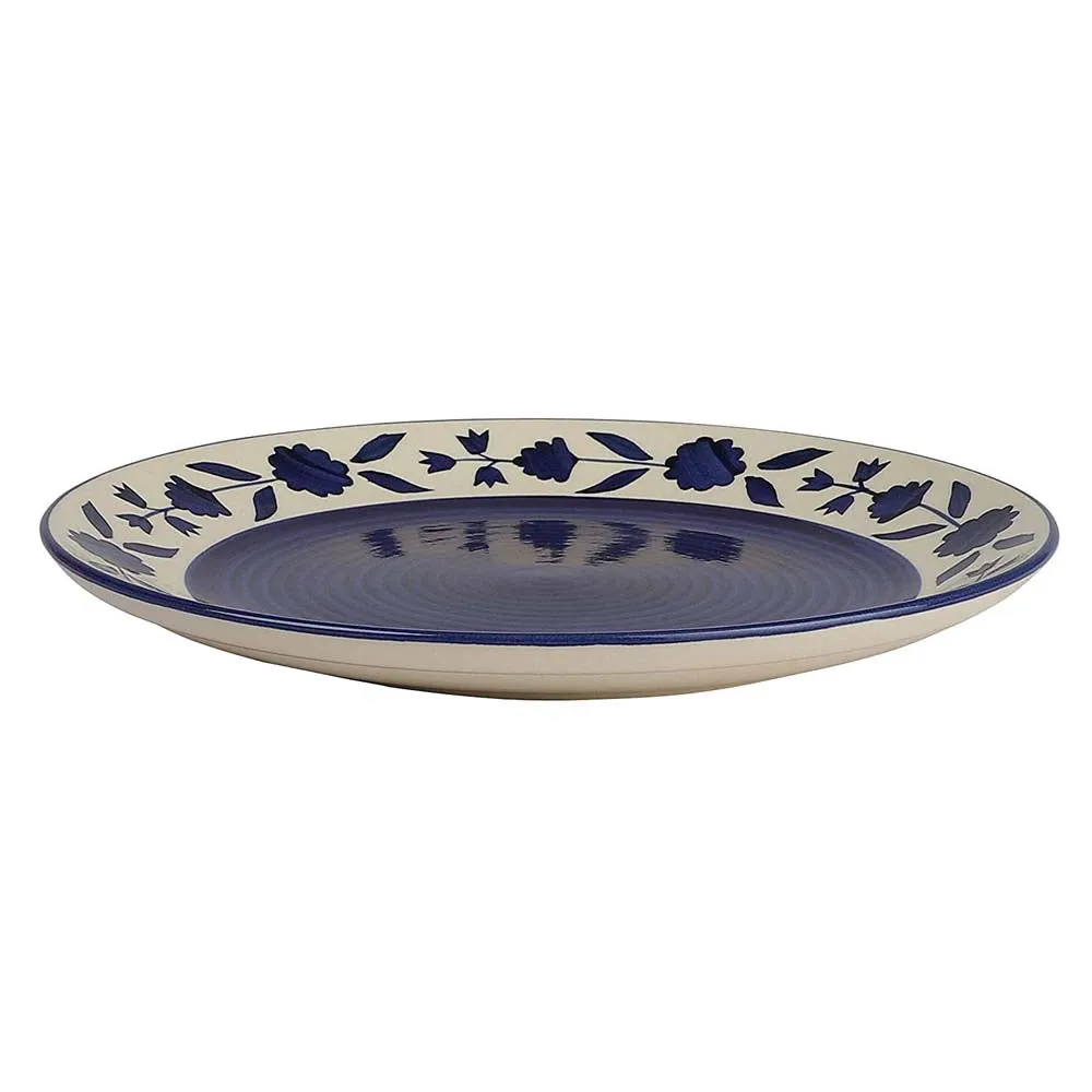 Blue And White Plates Pair Handpainted Ceramic Dinner Plates Set Of 2