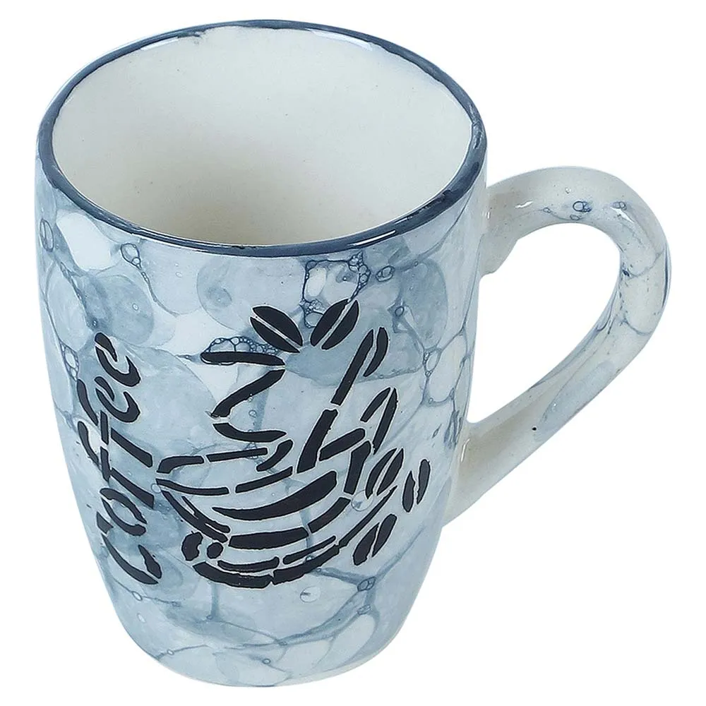 Blue & Black Designer Glossy Tea Cups Set Of 6 Tea Cups Set