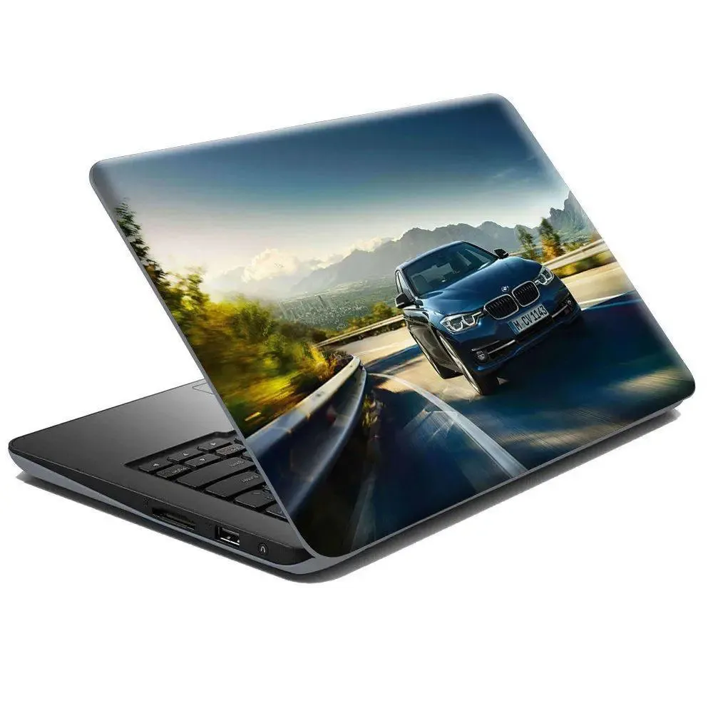 Blue BMW Laptop Skin Premium Quality (Free Size For 13 Inch To 15.6 Inch)