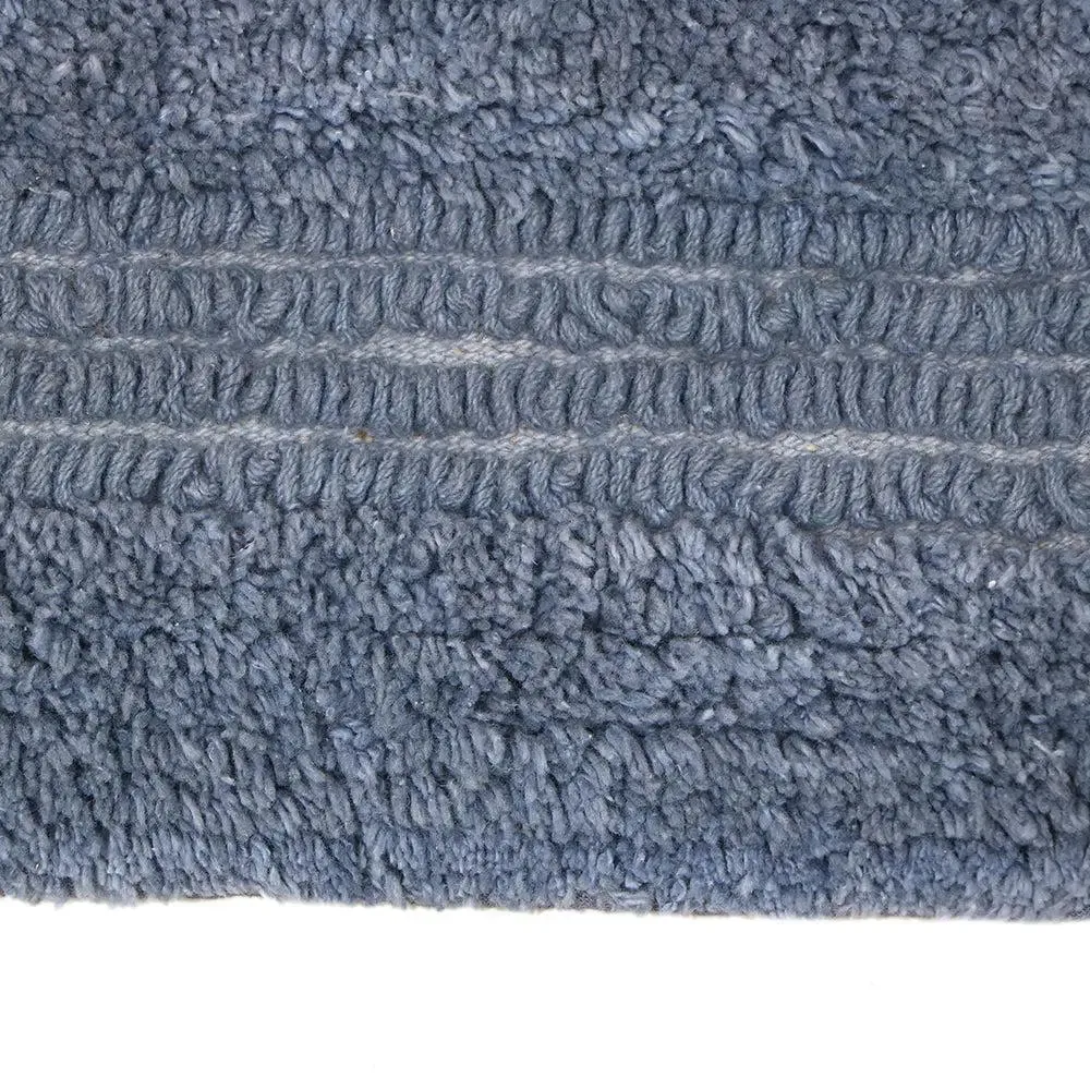 Blue Bordered Cotton Bath Runner (50 x 150) cm Single Piece