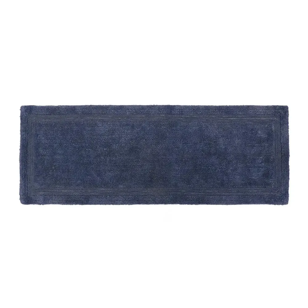 Blue Bordered Cotton Bath Runner (50 x 150) cm Single Piece