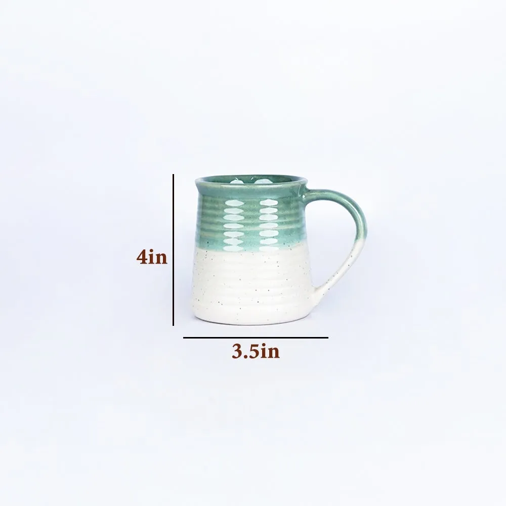 Blue Broad Lined Ceramic Mugs Single Piece