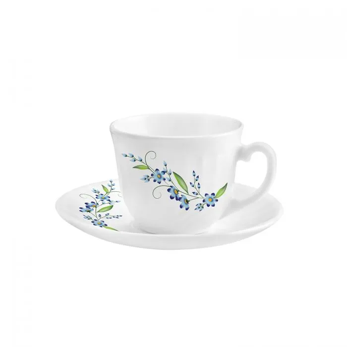 Blue Creeper Cup and Saucer set of 6