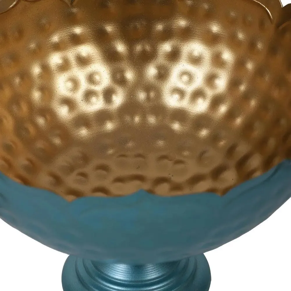 Blue Crown-inspired Urli Bowls with Detachable Tealight Holder (Set of 6)
