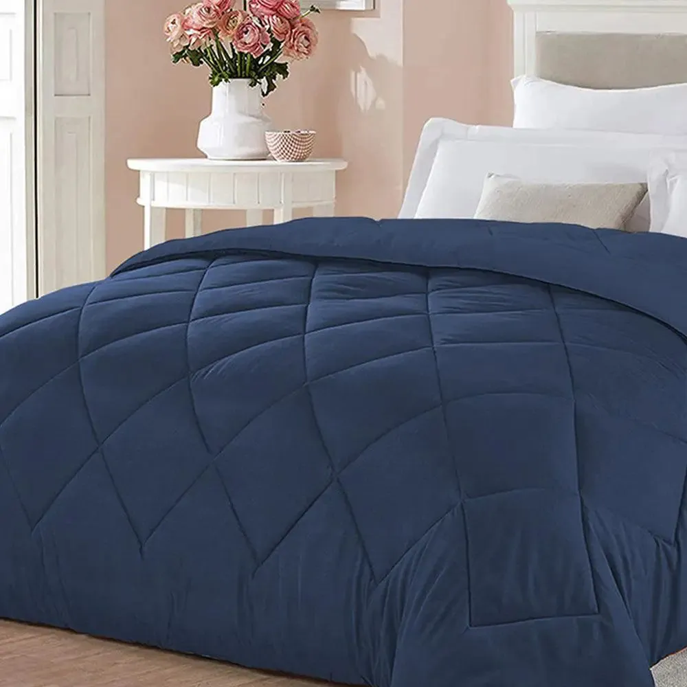 Blue Densely Quilted Double Bed Comforter