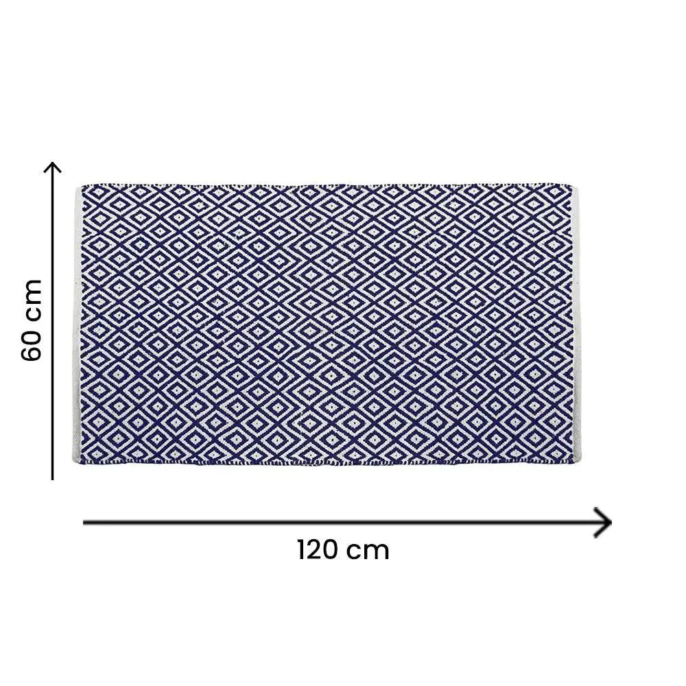 Blue Designer Handwoven Area Rug (60 x 120) cm