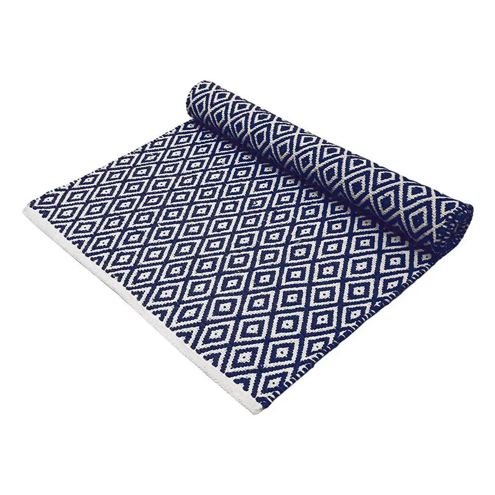 Blue Designer Handwoven Area Rug (70 x 140) cm