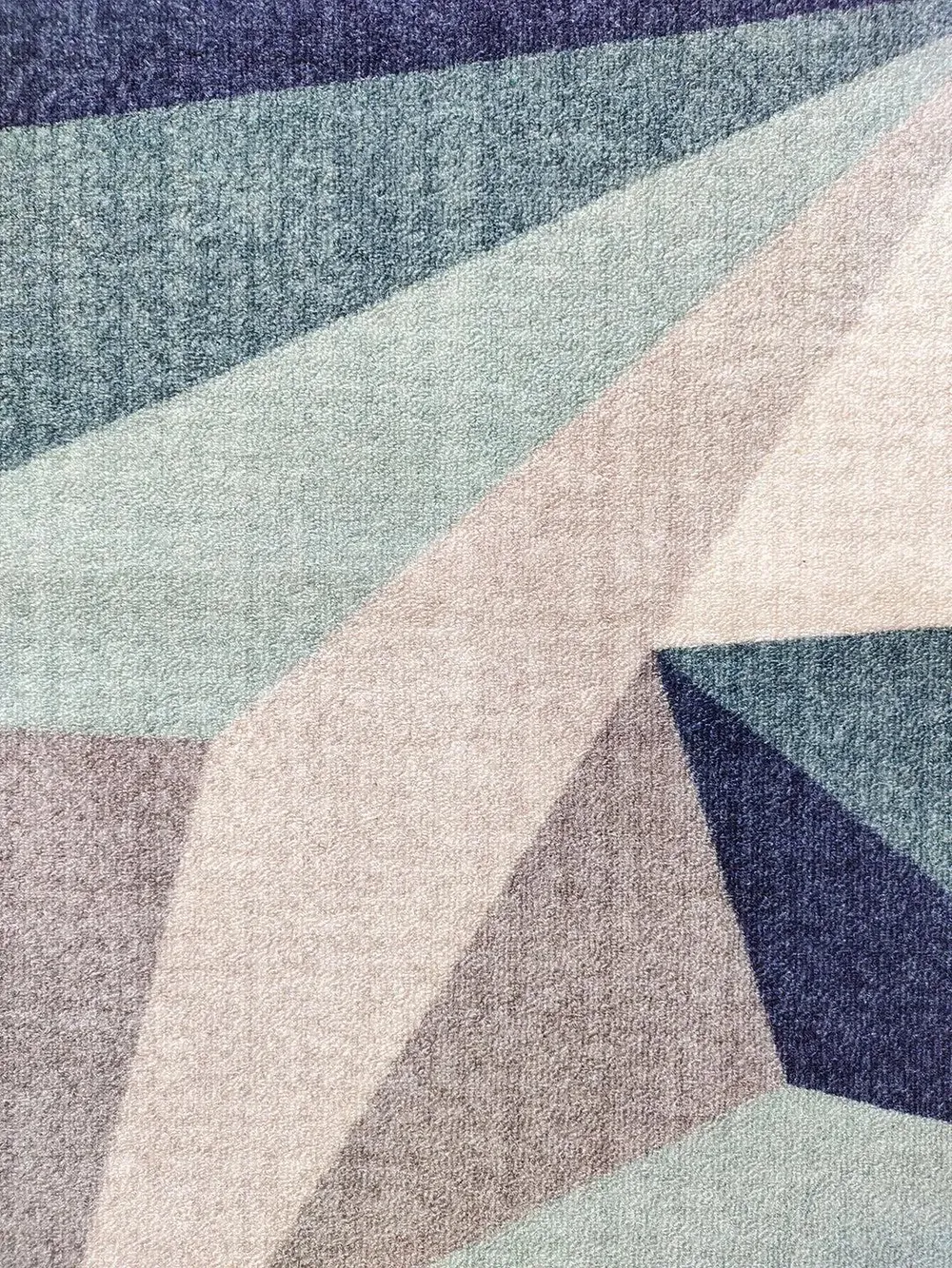 Blue Geometric Printed Premium Area Carpet ( 3 ft x5 ft & 4 ft x 6 ft ) 3X5 ft