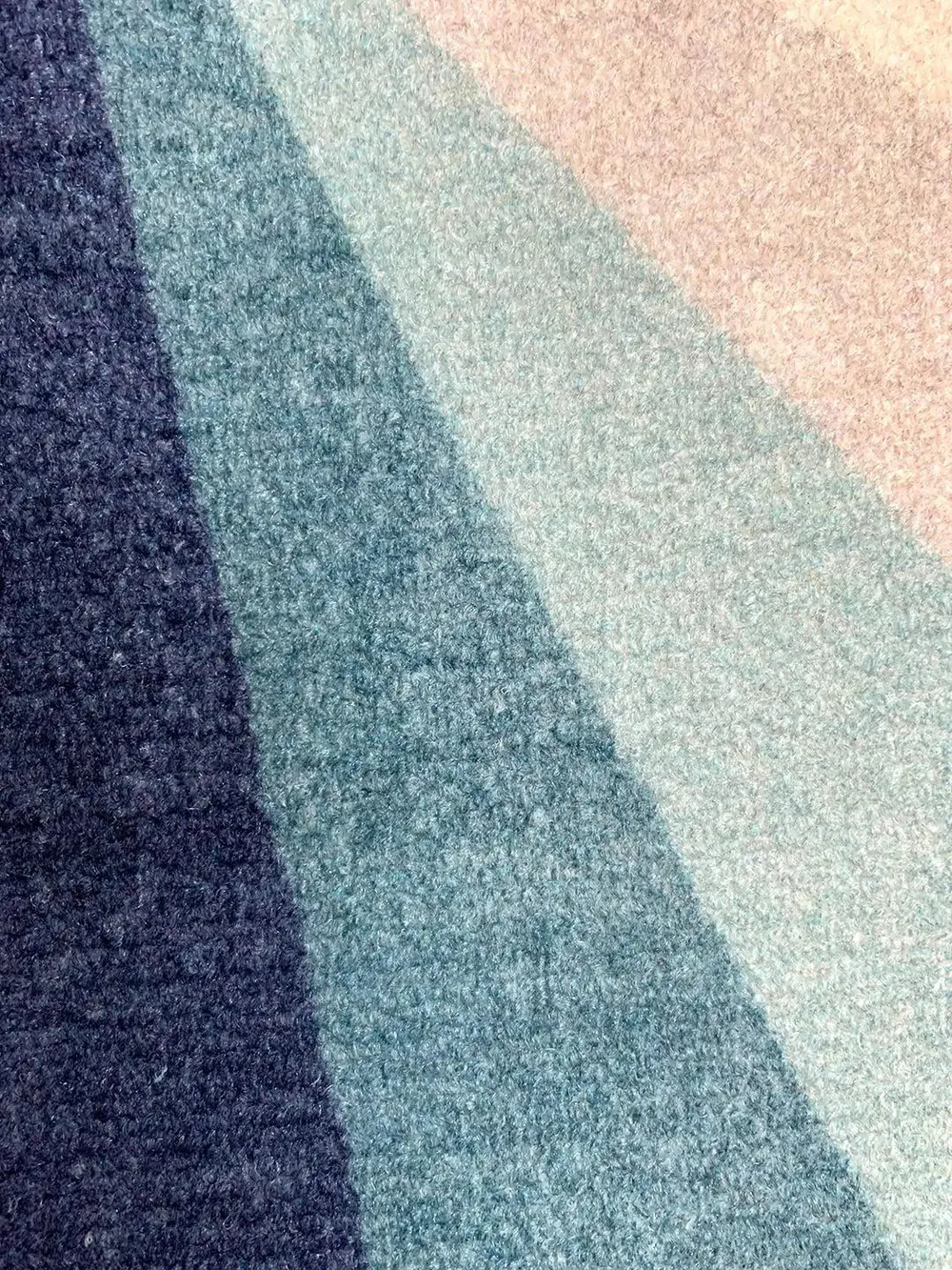 Blue Geometric Printed Premium Doormat (14 X 22 )Inches