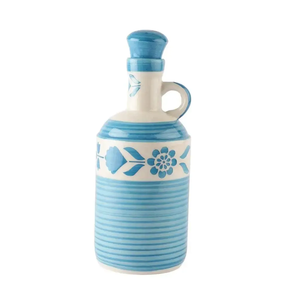 Blue Handpainted Traditional Motif Ceramic Oil Dispenser