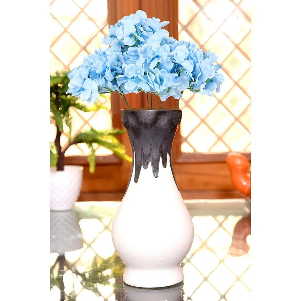 Blue Holla Berry French Hydrangea Artificial Flower Stick Single Piece