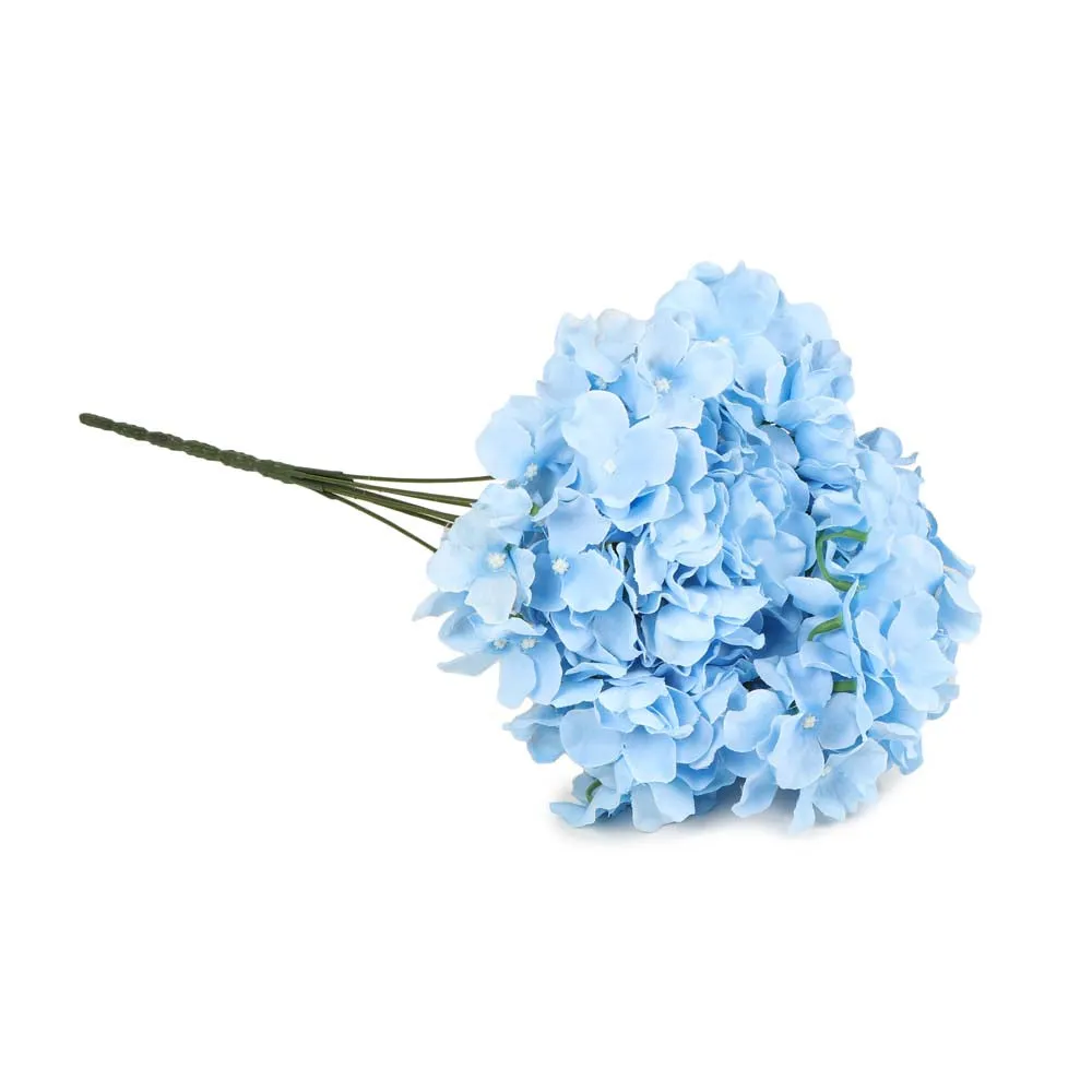Blue Holla Berry French Hydrangea Artificial Flower Stick Single Piece