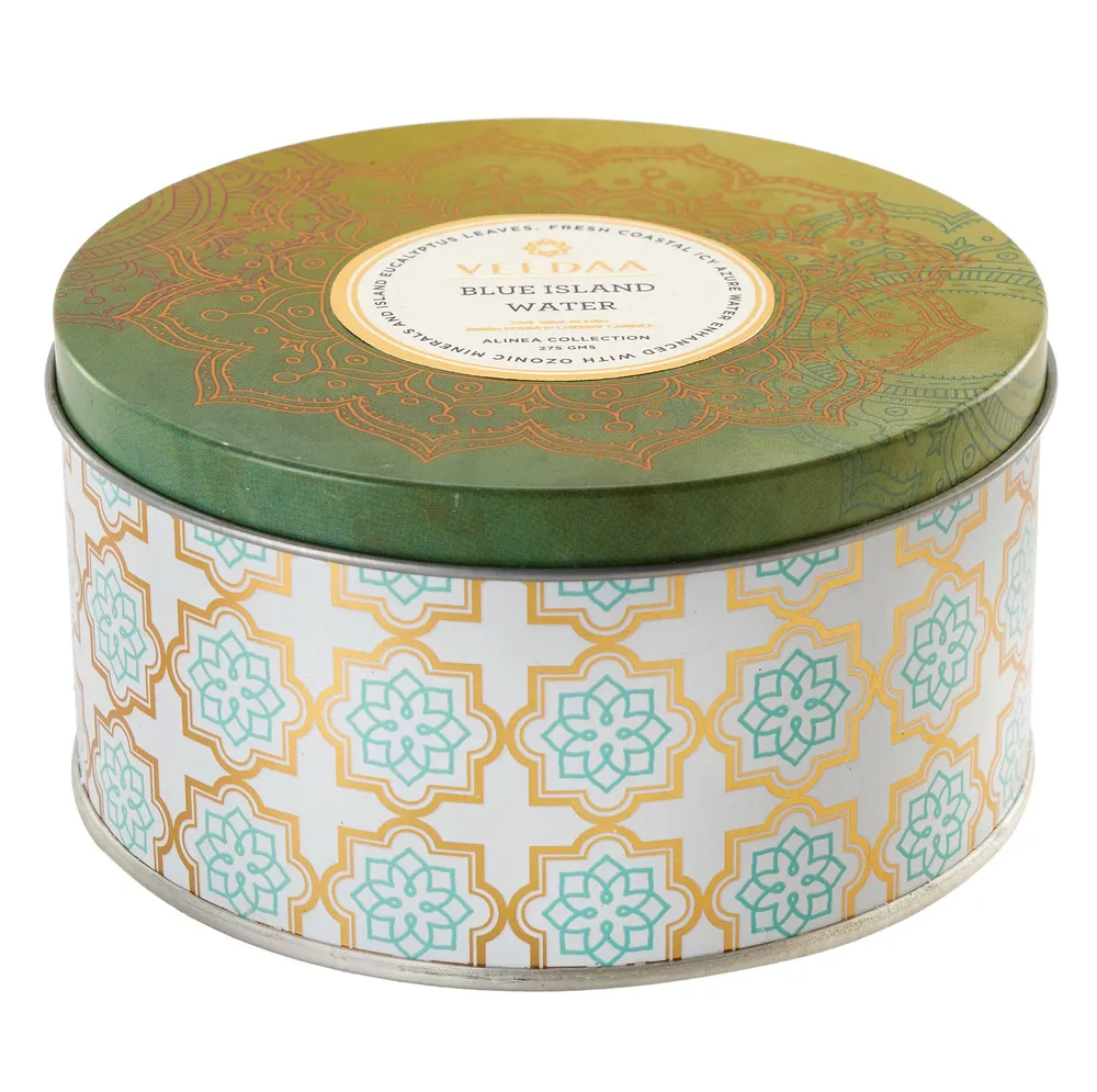 Blue Island Water 3 Wick Tin Second Candle