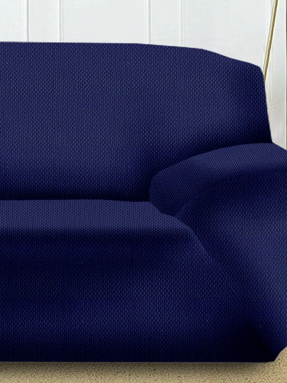 Blue Jacquard Sofa Cover Pack of 1 One Seater Sofa Slipcover
