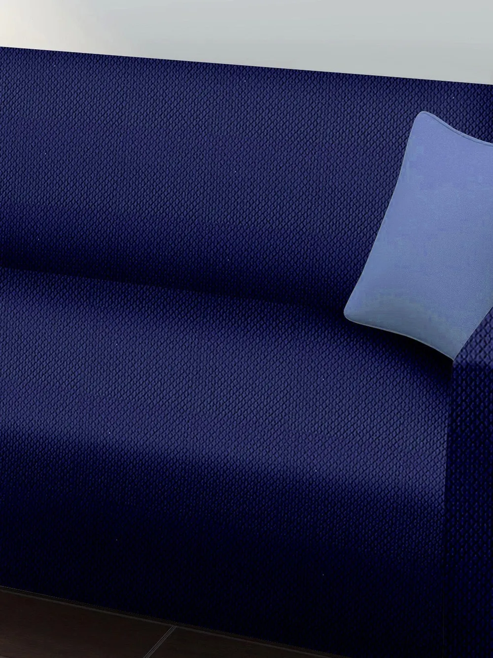 Blue Jacquard Sofa Cover Pack of 1 One Seater Sofa Slipcover