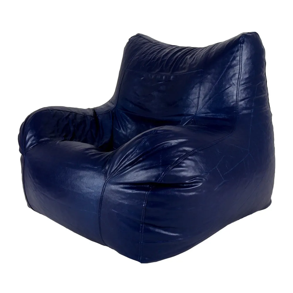 Blue Jumbo Chair Cushiony Armchair Bean Bag Cover