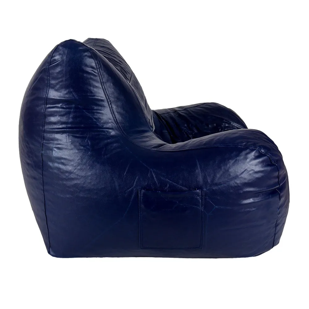 Blue Jumbo Chair Cushiony Armchair Bean Bag Cover