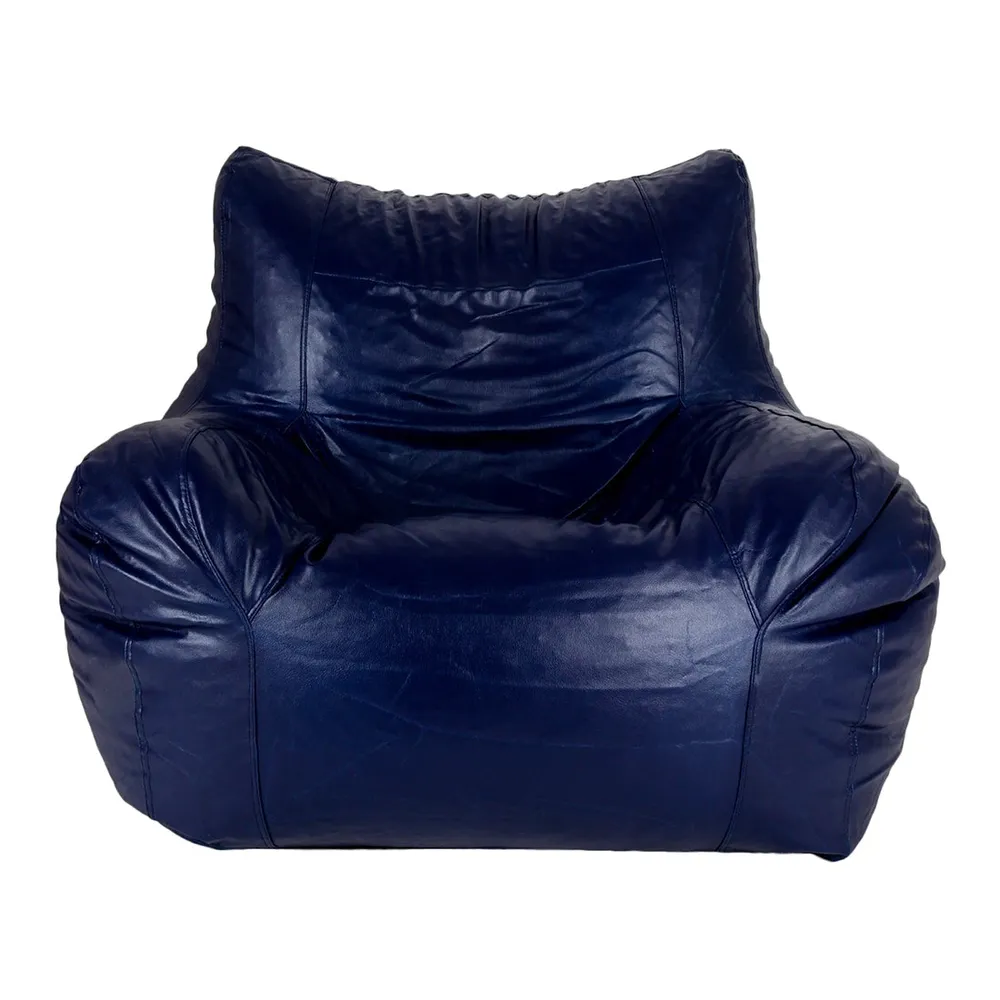 Blue Jumbo Chair Cushiony Armchair Bean Bag Cover
