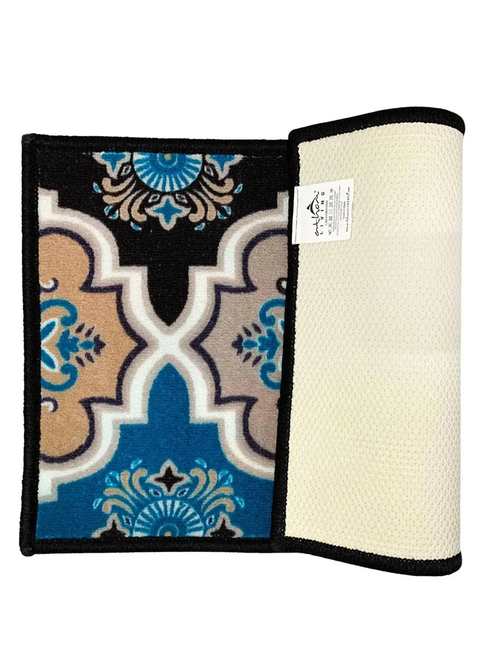 Blue Moroccan Designer Printed Premium Doormat(14 X 22 )Inches