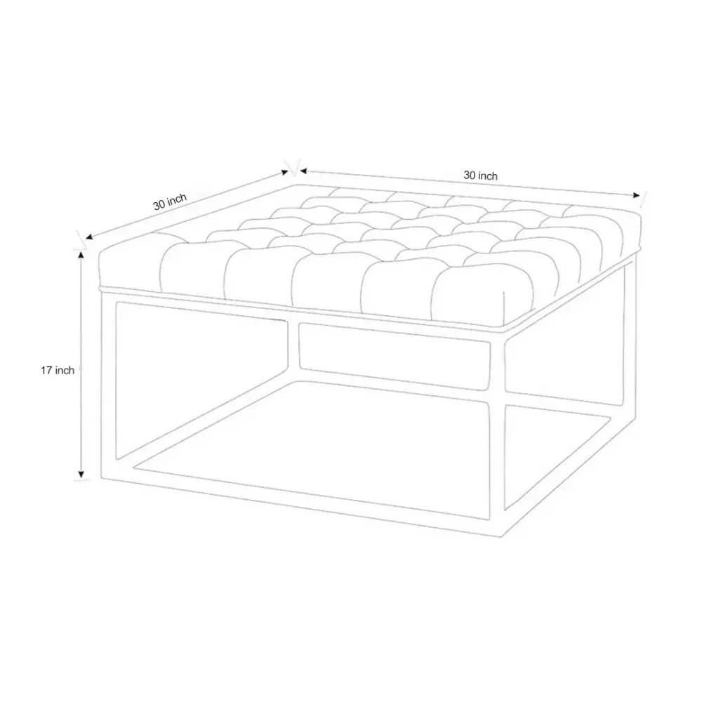 Camel-Colored Coffee Table/ Center Table With Black Metal Stand