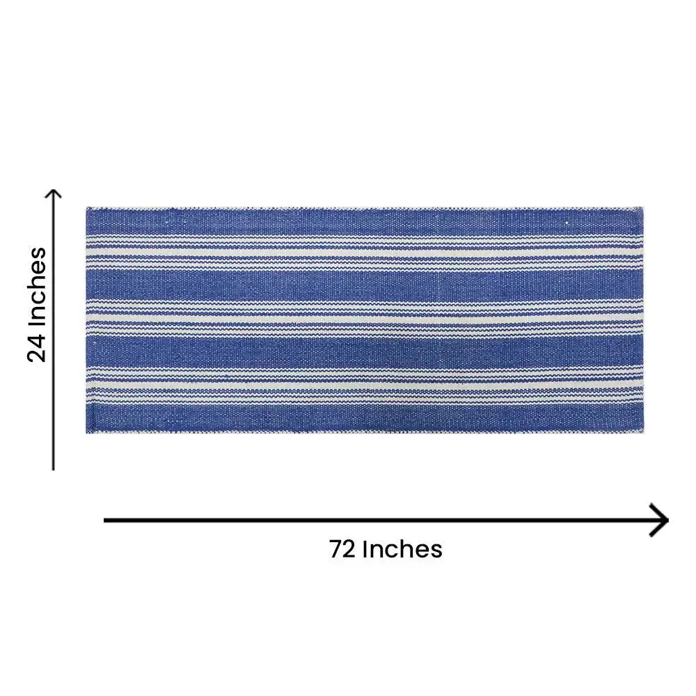 Blue Striped Cotton Yogamat