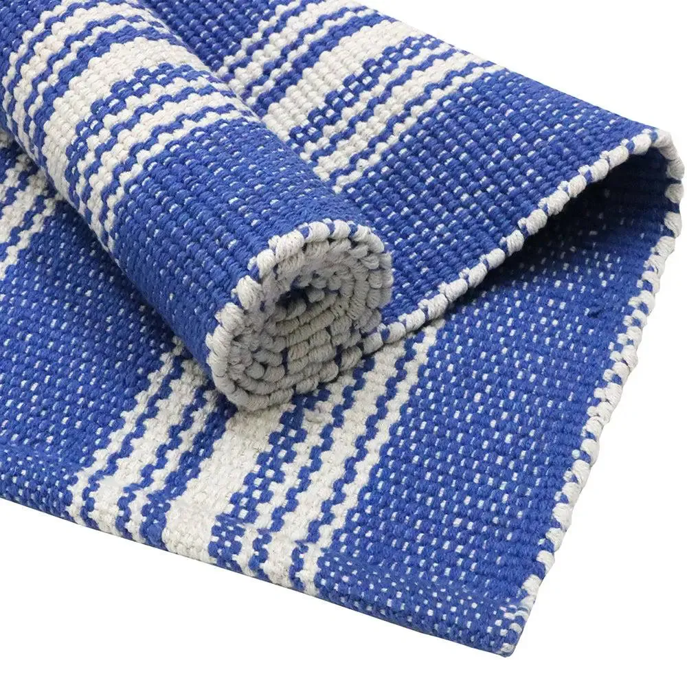 Blue Striped Cotton Yogamat
