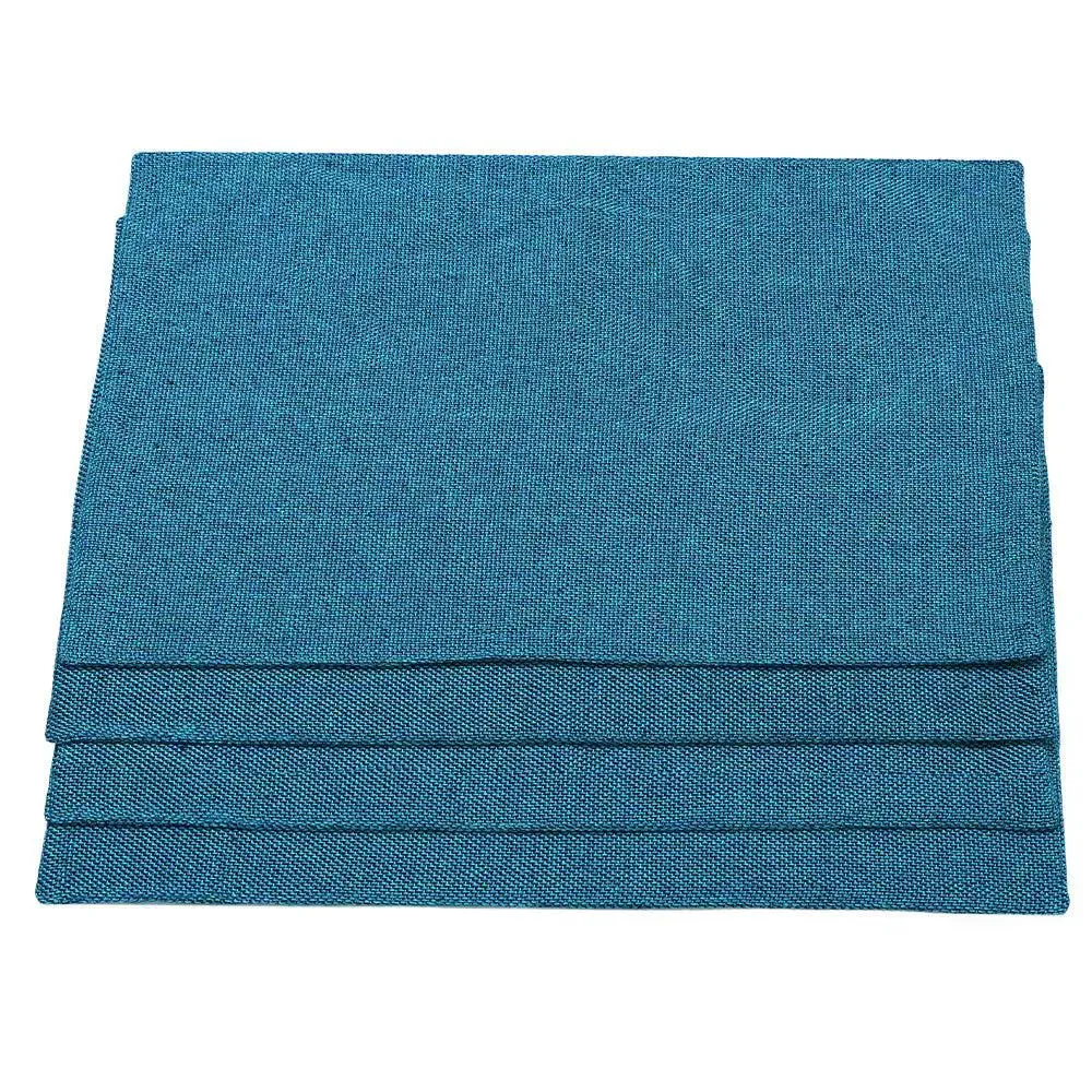 Blue Textured Classic Polyester Placemat Set Of 4