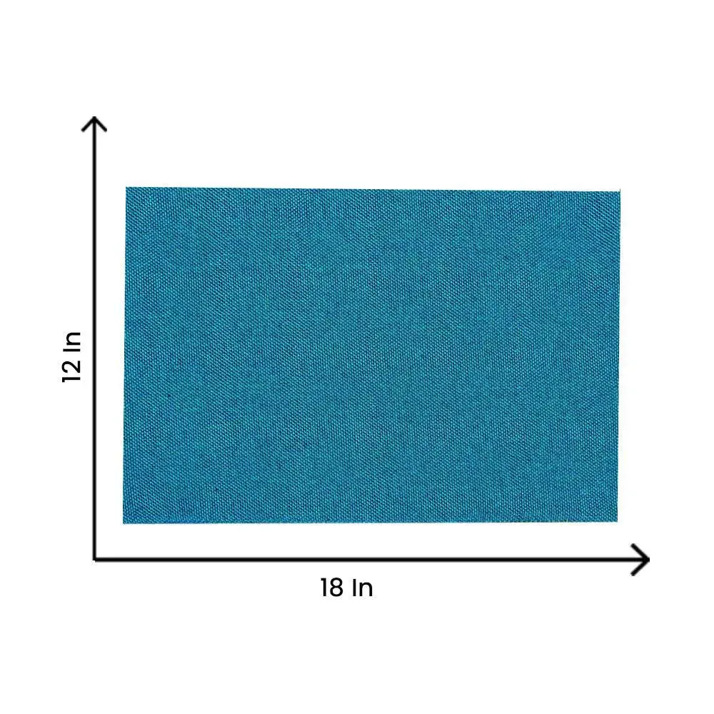 Blue Textured Classic Polyester Placemat Set Of 4