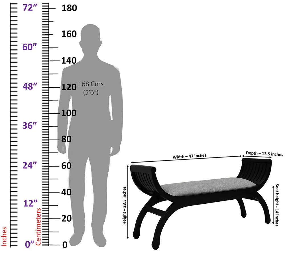 Blue Traditional Kantha Gudri Patchwork Yellow Brown Wooden Two Seater Sofa