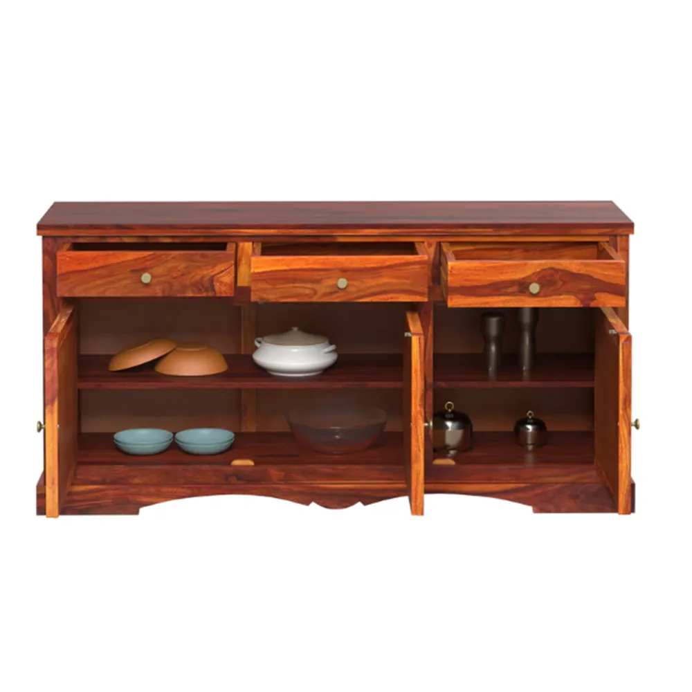 Blue & Turquoise Traditional Patterend Sheesham Wood Cabinet