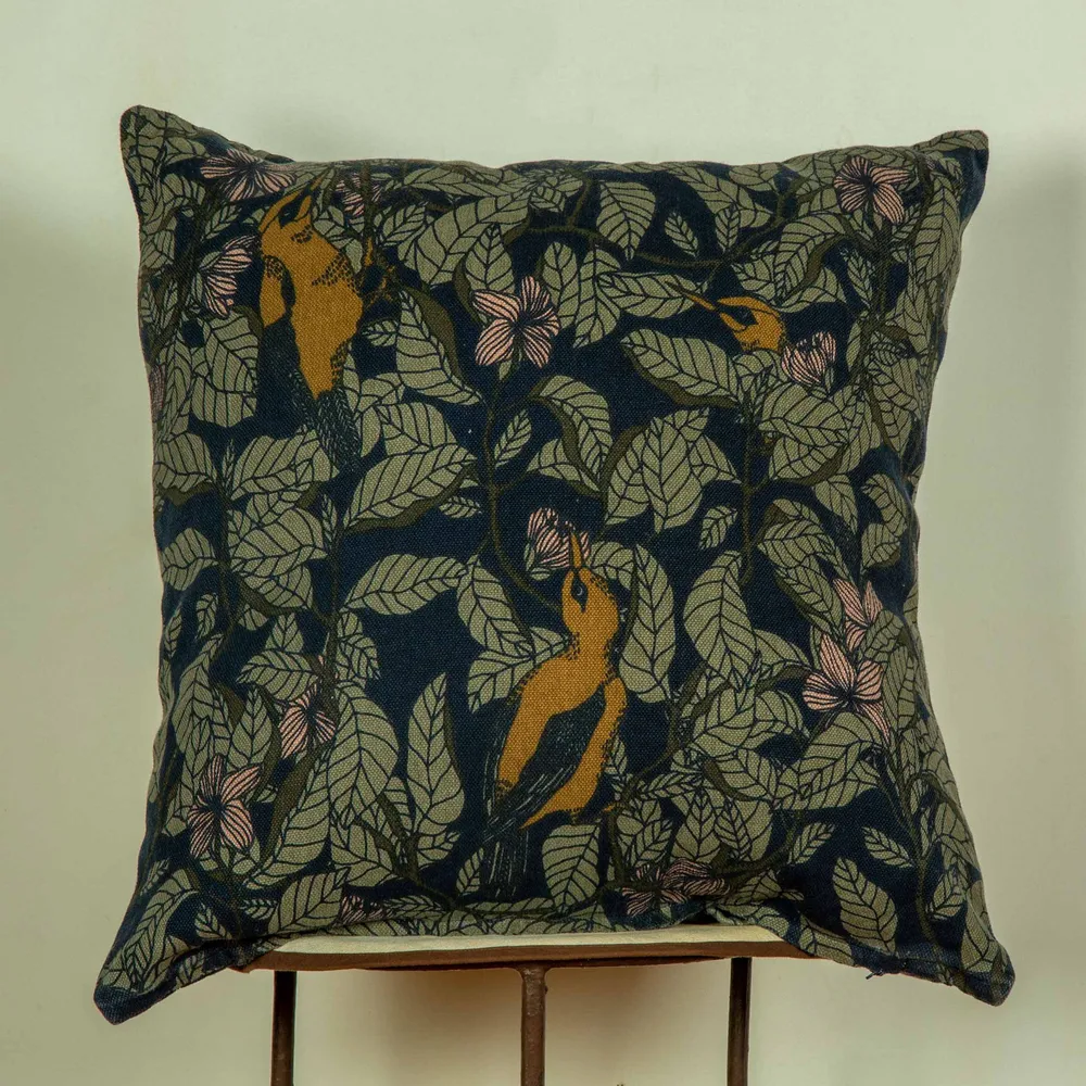 Blueberry Bird Cushion Cover
