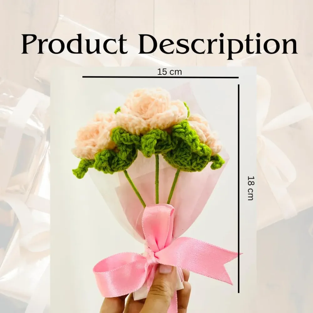 WallMantra Blush Peach Everlasting Roses 