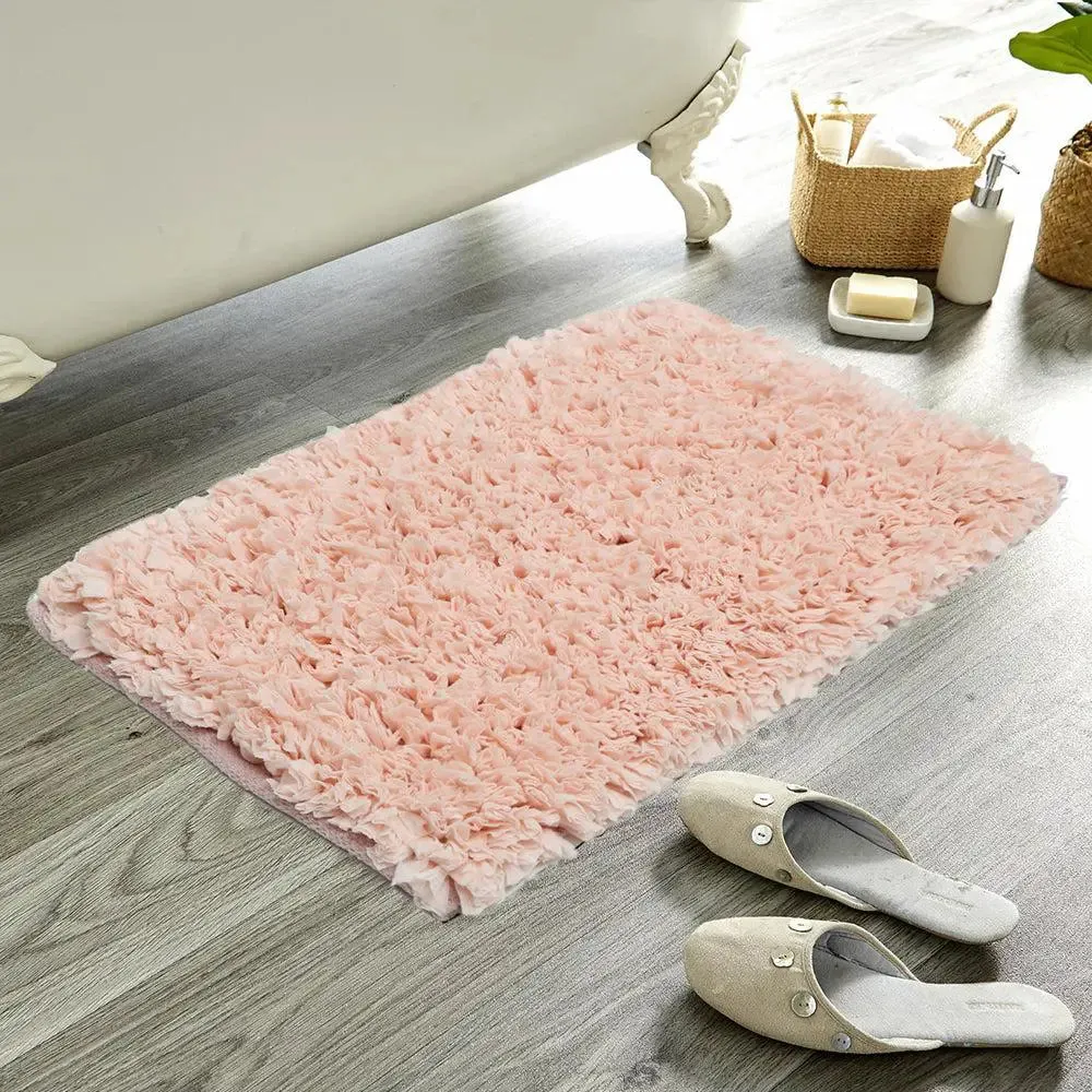 Blush Pink Premium Super Soft Cotton Bathmat (17 x 24) Inches Single Piece