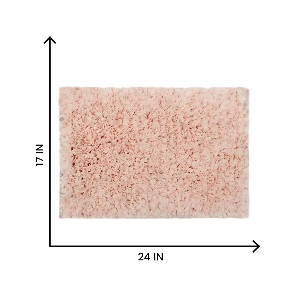 Blush Pink Premium Super Soft Cotton Bathmat (17 x 24) Inches Single Piece