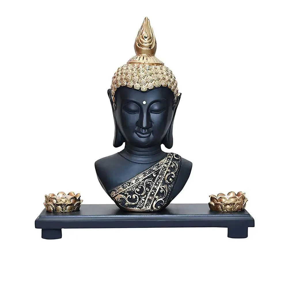 Bodhisattva Matte Black Buddha Showpiece