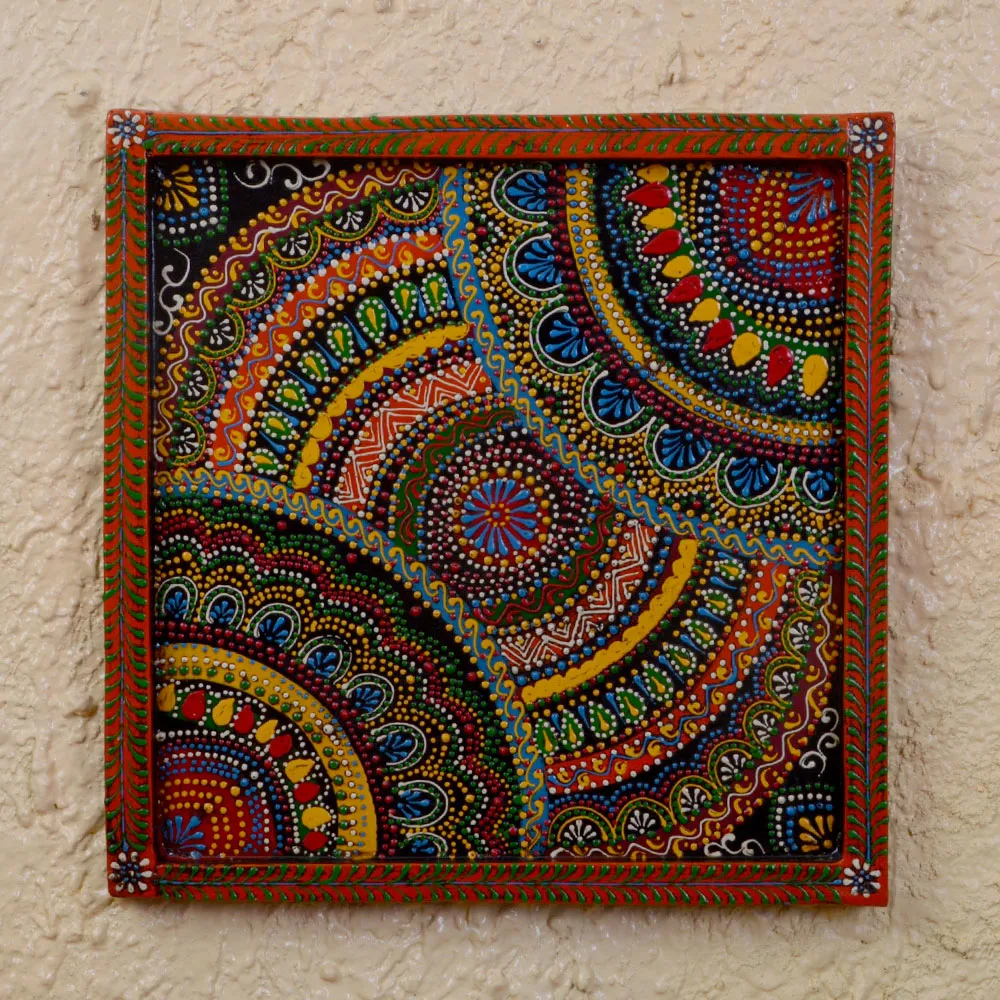 Bohemian Aesthetics Painted Wooden Wall Panel