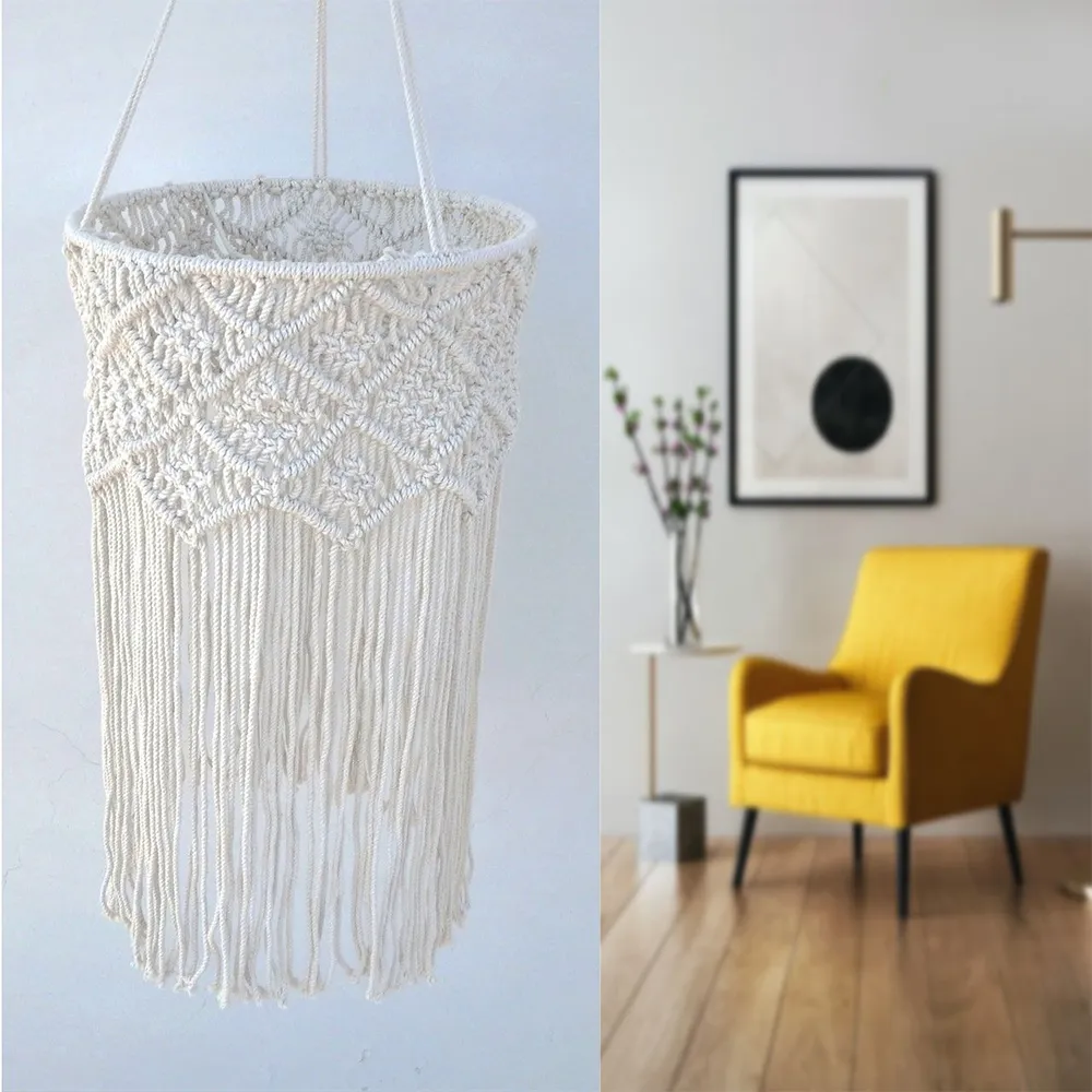 Bohemian Designer Macrame Hanging Lamp