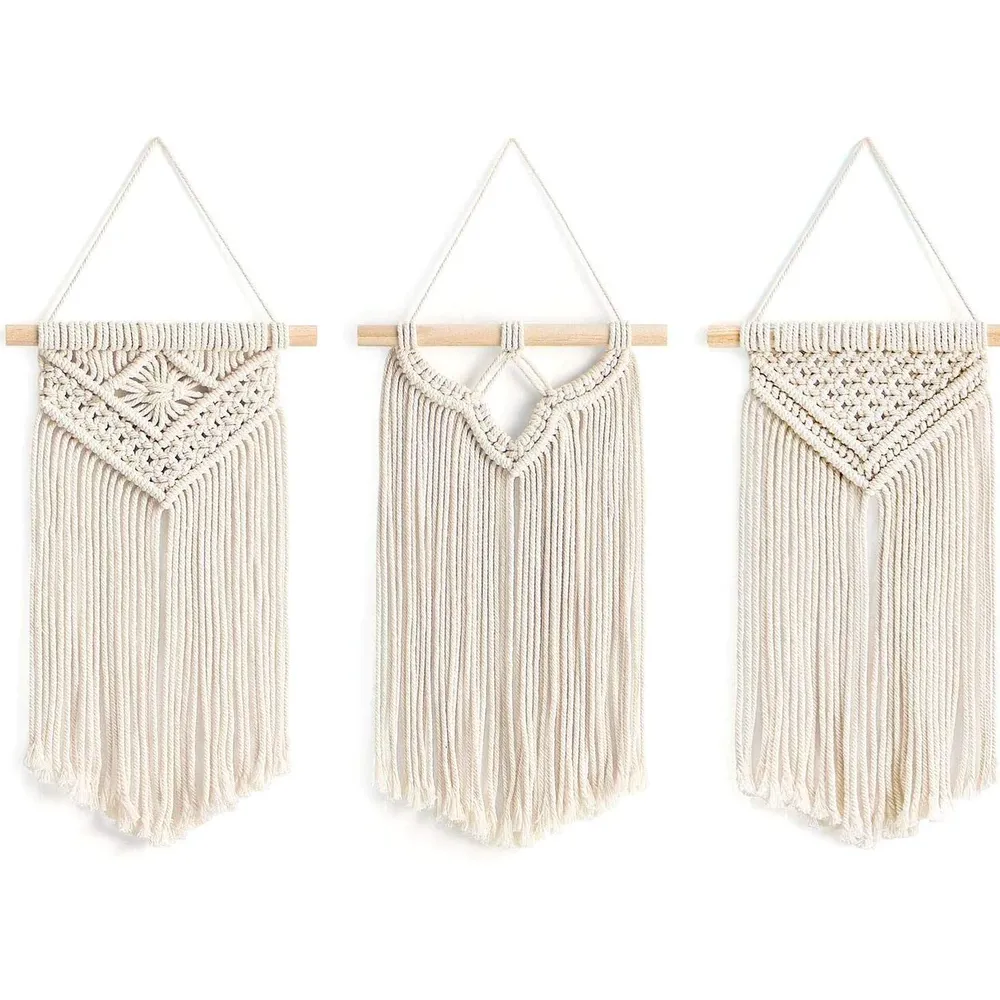 Bohemian Knotted Macrame Wall Hanging- Set of 3